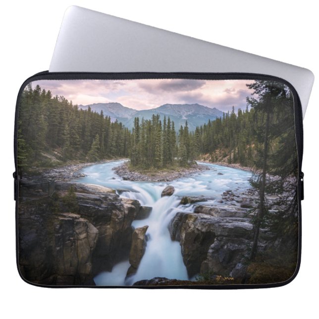 Waterval | Nationaal Park Jasper, Canada Laptop Sleeve (Voorkant)