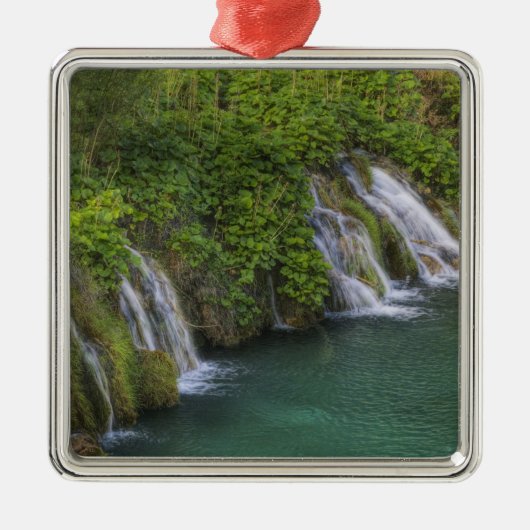 Waterval, Nationaal Park Plitvice Lakes en Metalen Ornament (Voorkant)