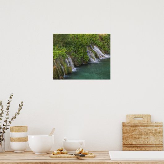 Waterval, Nationaal Park Plitvice Lakes en Poster (Keuken)