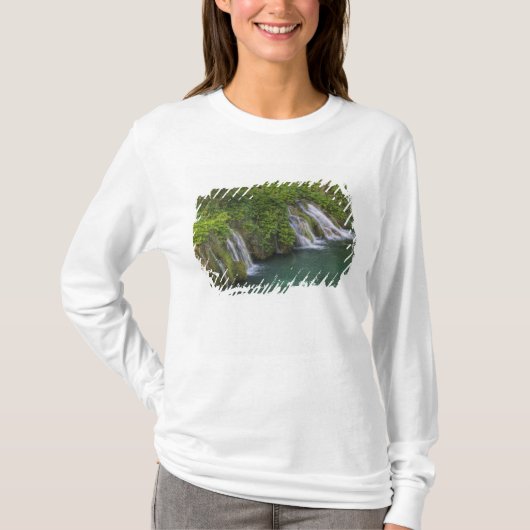 Waterval, Nationaal Park Plitvice Lakes en T-shirt (Voorkant)
