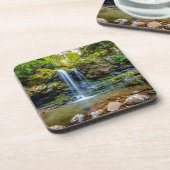 Waterval | Nationaal park Smokey Mountain Bier Onderzetter (Linkerzijde)