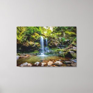 Waterval Nationaal park Smokey Mountain Canvas Afdruk