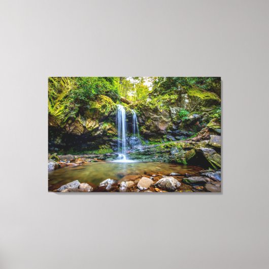 Waterval | Nationaal park Smokey Mountain Canvas Afdruk (Voorkant)