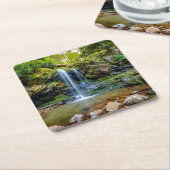 Waterval | Nationaal park Smokey Mountain Kartonnen Onderzetters (Schuin)