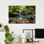 Waterval | Nationaal park Smokey Mountain Poster (Thuiskantoor)