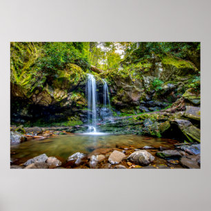 Waterval Nationaal park Smokey Mountain Poster