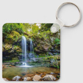 Waterval | Nationaal park Smokey Mountain Sleutelhanger (Achterkant)