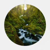 Waterval | Nationaal park van de Olympische Spelen Metalen Ornament (Achterkant)