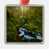 Waterval | Nationaal park van de Olympische Spelen Metalen Ornament (Voorkant)