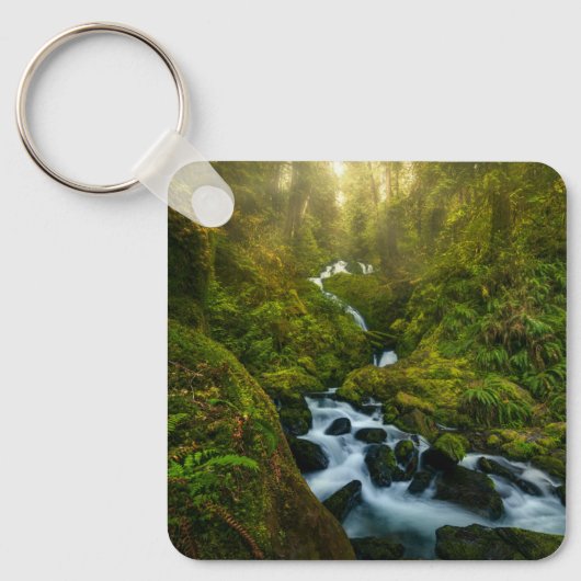 Waterval | Nationaal park van de Olympische Spelen Sleutelhanger (Voorkant)