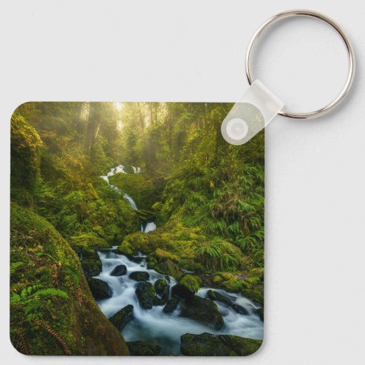 Waterval | Nationaal park van de Olympische Spelen Sleutelhanger (Achterkant)