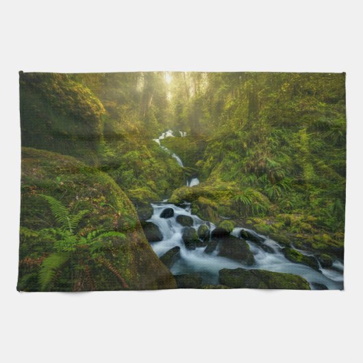Waterval | Nationaal park van de Olympische Spelen Theedoek (Horizontaal)