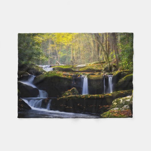 Waterval | Nationaal park van het Grote Smoky Moun Fleece Deken (Voorkant (Horizontaal))