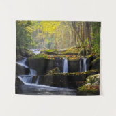 Waterval | Nationaal park van het Grote Smoky Moun Wandkleed (Voorkant (horizontaal))