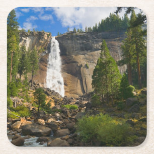 Waterval Nationaal park Yosemite Kartonnen Onderzetters