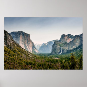 Waterval   Nationaal park Yosemite Valley Poster