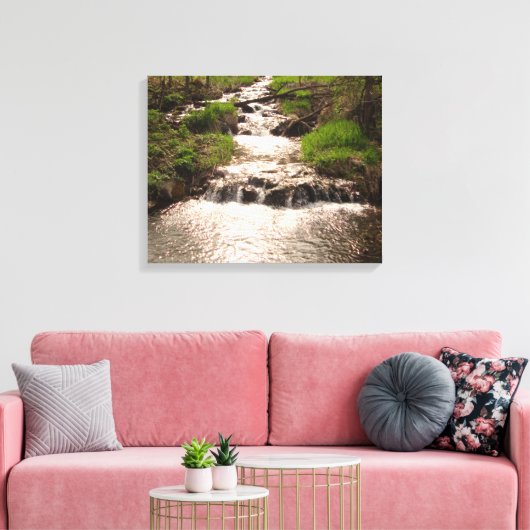 Waterval Natuur Bossen Fotografie Canvas Print MN (Insitu (Woonkamer))