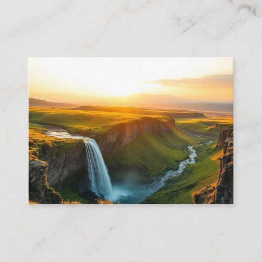 Waterval Natuur Buitenlandschap Rustig Rustig Visitekaartje (Voorkant)