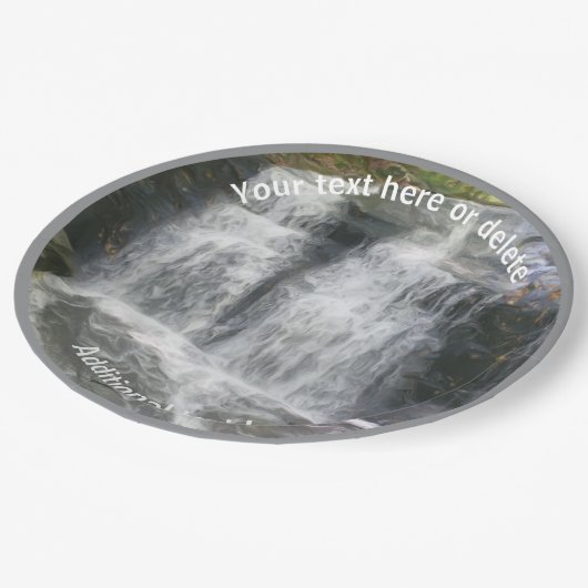 Waterval Natuur Kunst Gepersonaliseerde Partij Papieren Bordje (Gekanteld)