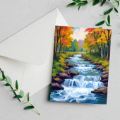 Waterval Natuur Landschap Schilderij Briefkaart