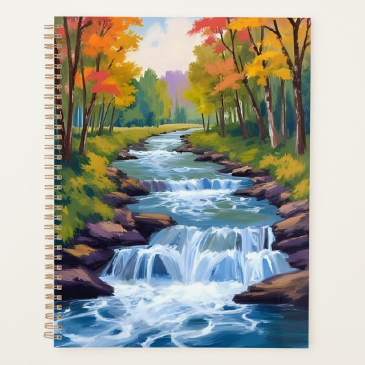 Waterval Natuur Landschap Schilderij Planner (Voorkant)