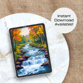 Waterval Natuur Landschap Schilderij Poster
