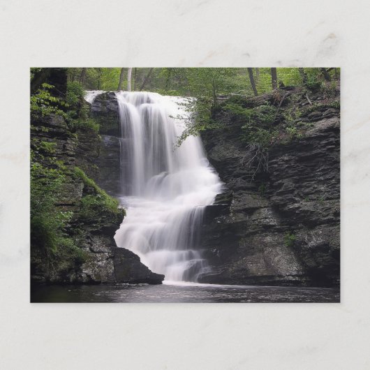 Waterval Natuur Tree Leaf Peace Love Park Destiny Briefkaart (Voorkant)