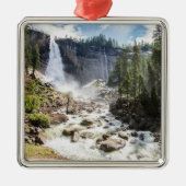 Waterval | Nevada Herfst, Yosemite, CA Metalen Ornament (Voorkant)