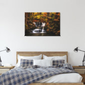 Waterval | New England Connecticut Canvas Afdruk (Insitu (Slaapkamer))