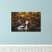 Waterval | New England Connecticut Canvas Afdruk (Insitu (Houten vloer))