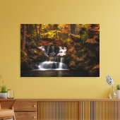 Waterval | New England Connecticut Canvas Afdruk (Insitu (Woonkamer))
