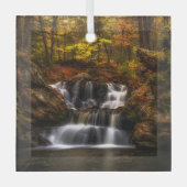 Waterval | New England Connecticut Glas Ornament (Voorkant)