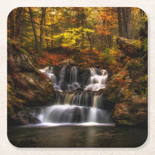 Waterval | New England Connecticut Kartonnen Onderzetters (Voorkant)