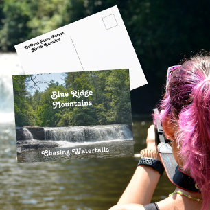 Waterval North Carolina Blue Ridge Mountains Briefkaart