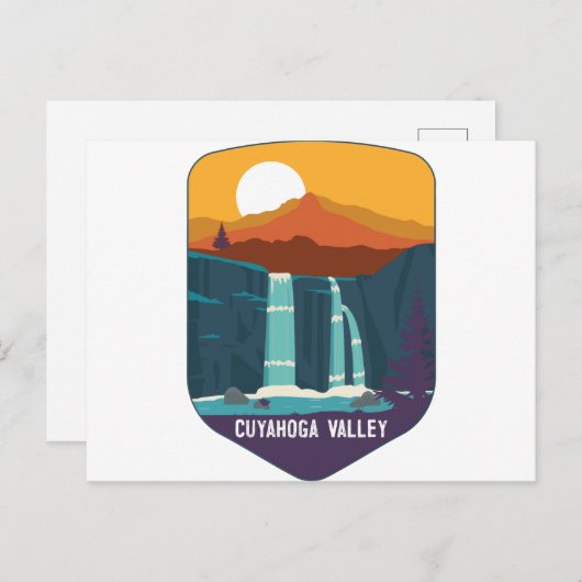 Waterval Ohio Briefkaart (Voorkant / Achterkant)