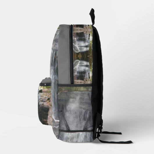  waterval olieverfschilderij gepersonaliseerd bedrukte rugzak (Rechts)