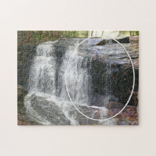  waterval olieverfschilderij Voeg je foto toe Legpuzzel (Horizontaal)