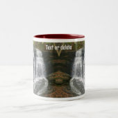  waterval olieverfschilderij Voeg je foto toe Tweekleurige Koffiemok (Center)