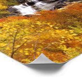 Waterval onder Mt Cannon in Glacier National Poster (Hoek)