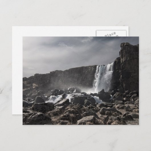 Waterval op Þingvellir Briefkaart (Voorkant / Achterkant)