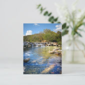 Waterval op Barton Creek in Austin Texas 2 Briefkaart (Staand voorkant)