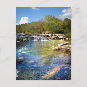 Waterval op Barton Creek in Austin Texas 2 Briefkaart
