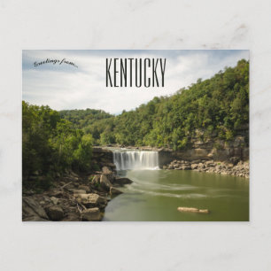 Waterval op de Cumberland Kentucky Briefkaart