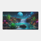 Waterval op een verre planeet bureaumat (Voorkant)