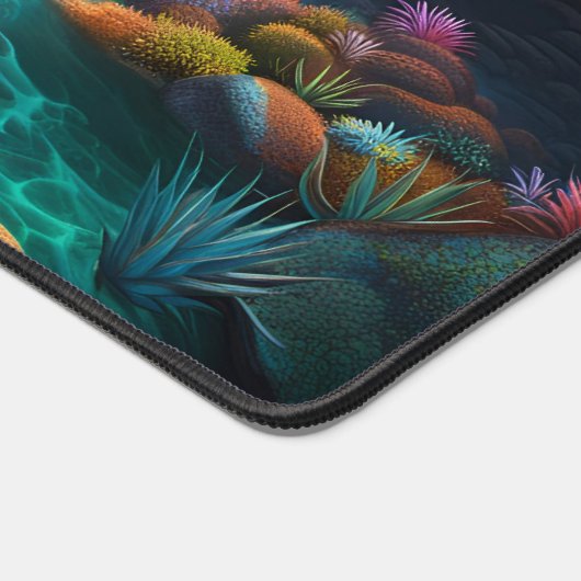 Waterval op een verre planeet bureaumat (Hoek)