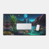 Waterval op een verre planeet bureaumat (Keyboard & Muis)