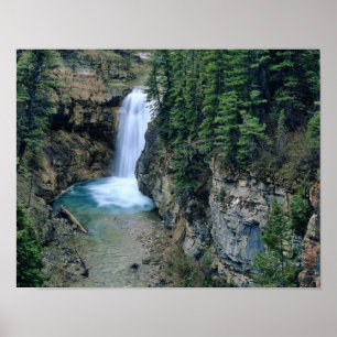 Waterval op Falls Creek in Lewis and Clark Poster