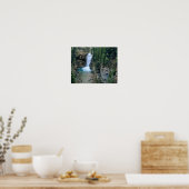 Waterval op Herfsten Creek in Lewis en Clark Poster (Keuken)