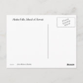 Waterval op het grote eiland Hawaii Briefkaart (Achterkant)