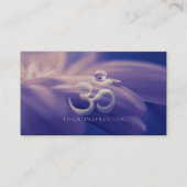 Waterval op Lotus met OM-symbool YOGA-instructie Visitekaartje (Voorkant)
